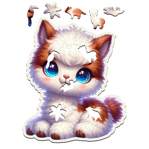 Puzzle Drewniane Lama 64 elementy